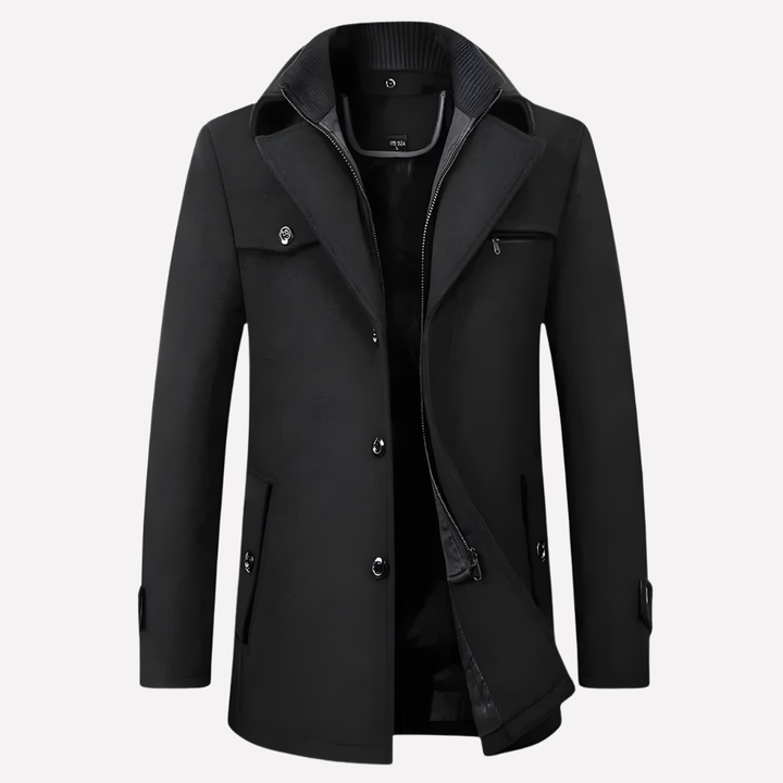 Men’s Notched-Collar Coat