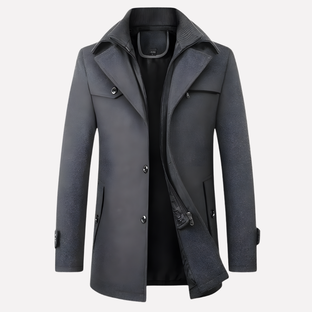 Men’s Notched-Collar Coat