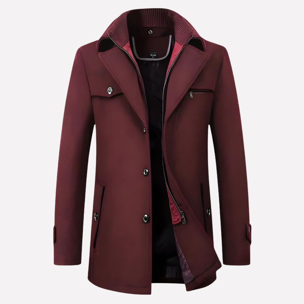 Men’s Notched-Collar Coat