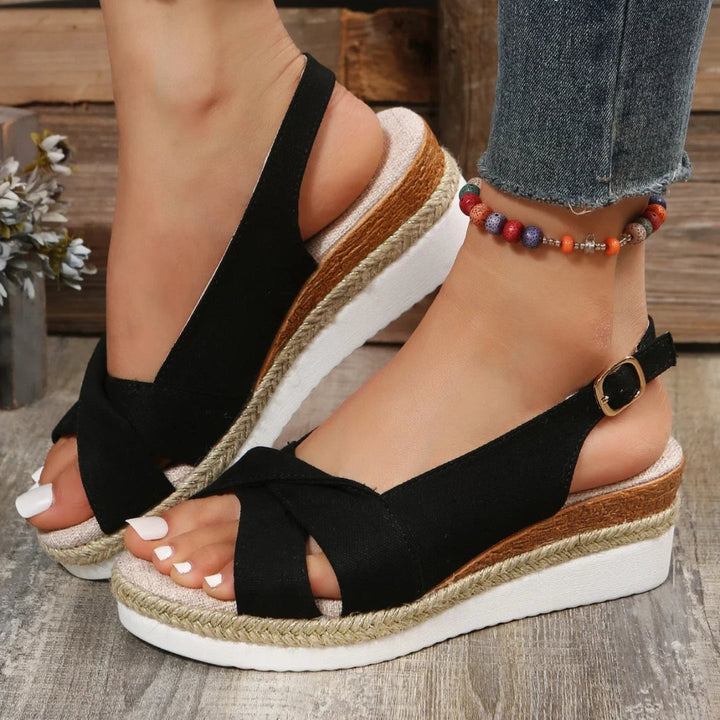Fashionable Open-Toe Wedge Sandals for Women Elevate Your Summer Style with Comfort and Elegance