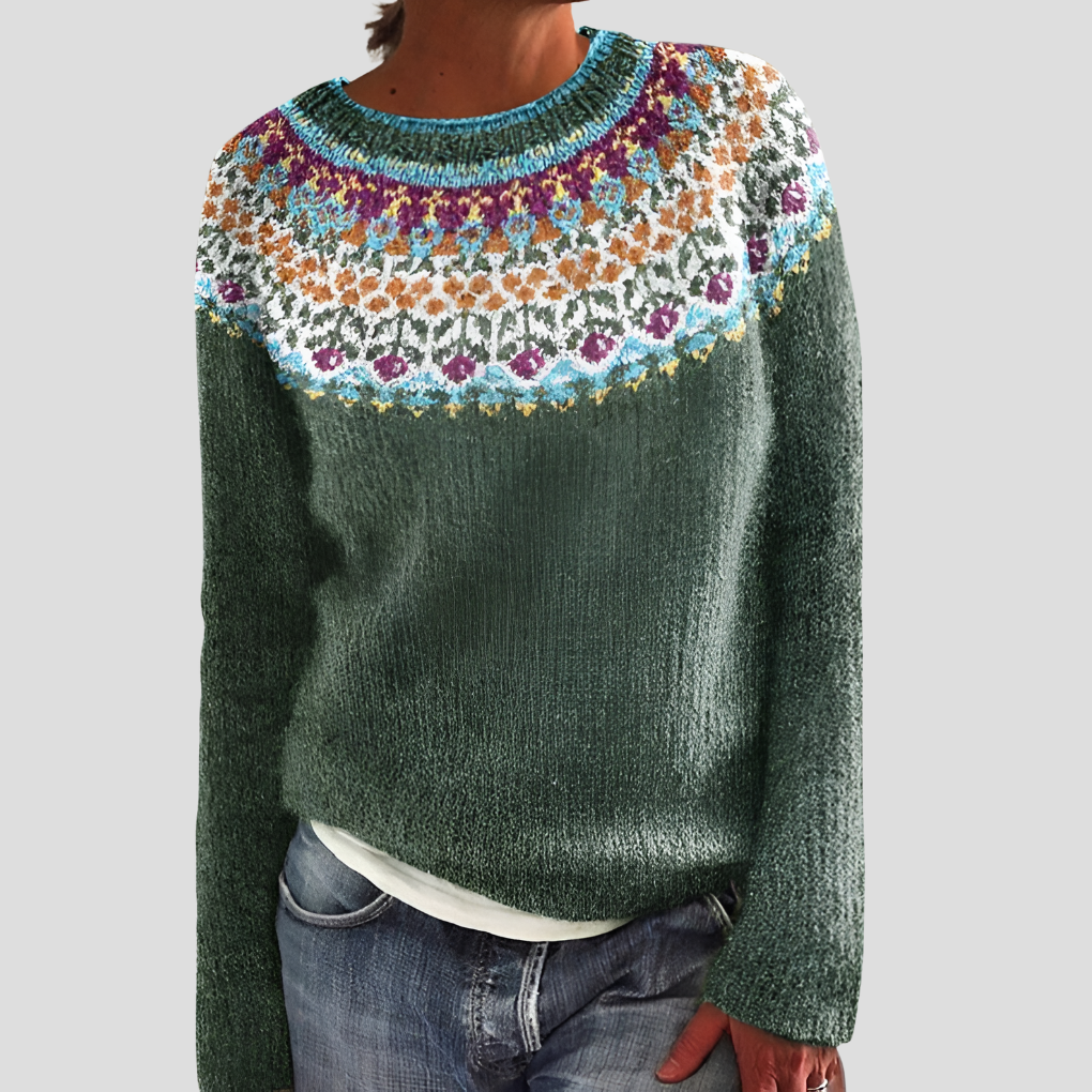 Women's Garden Pattern Sweater