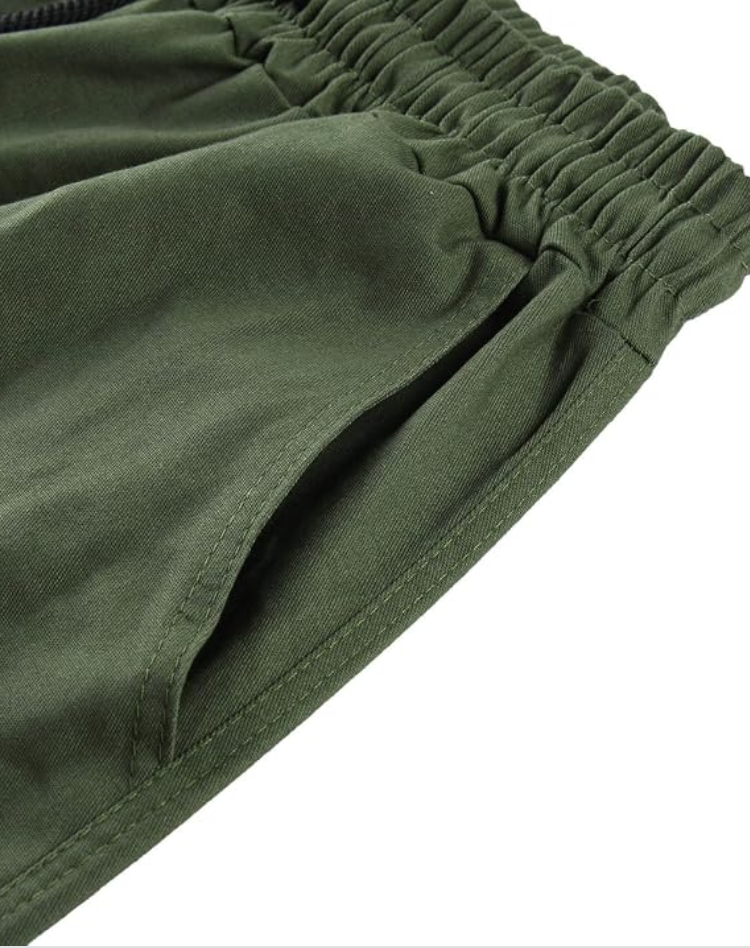 Men's Multi-Pocket Pants with Adjustable Waist