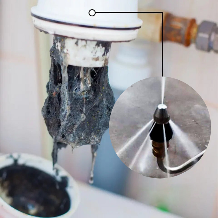 High-Pressure Sewer Cleaning Nozzle – Stainless Steel Spray for Quick Pipe Cleaning