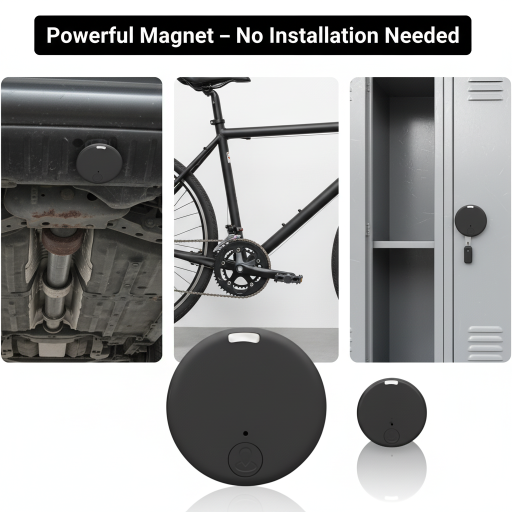 Magnetic Mini GPS Tracker with Real-Time Location, Movement Alerts and Audio Monitoring