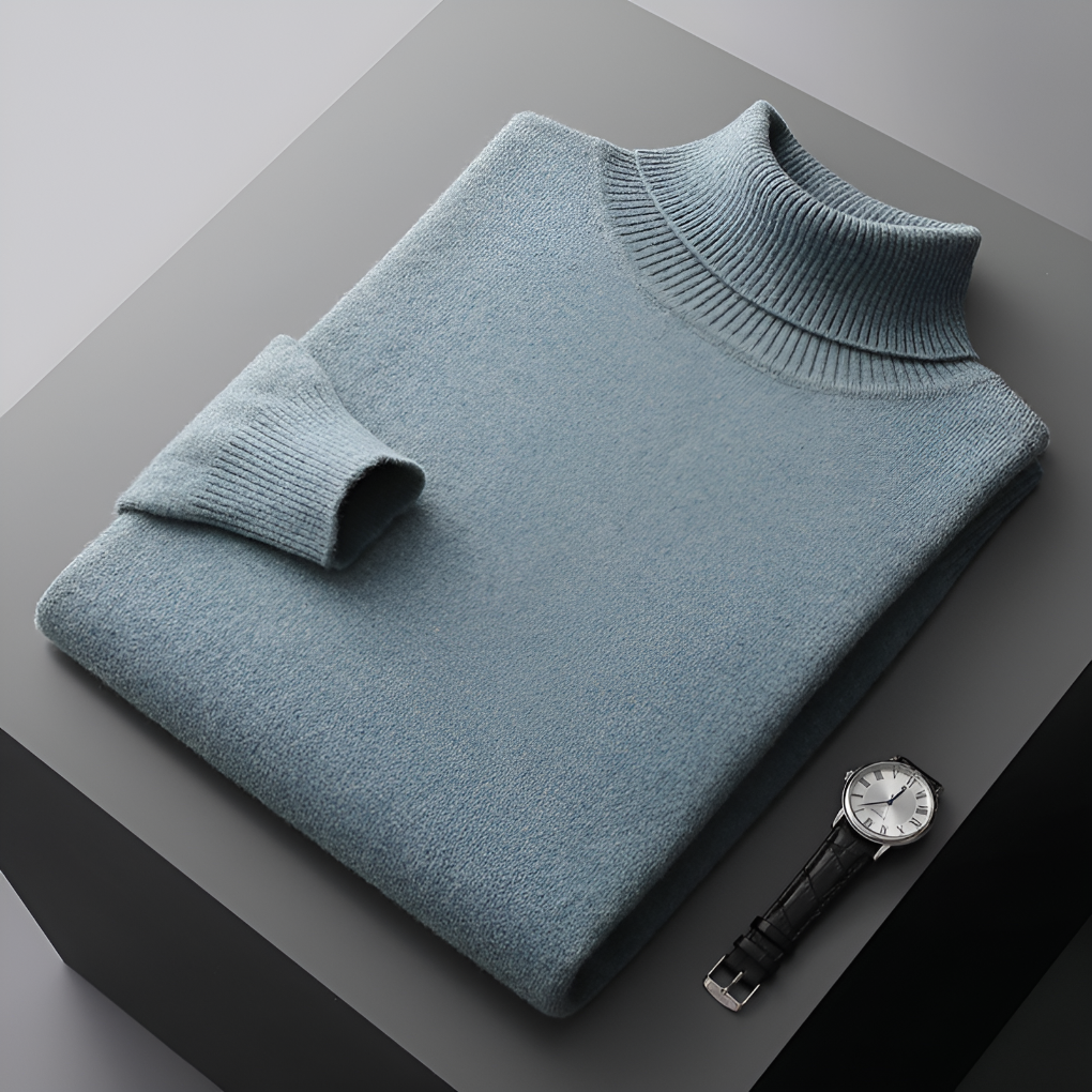 High-Quality Men’s Fine wool Turtleneck Sweater