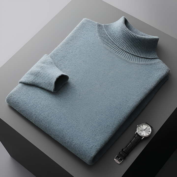 High-Quality Men’s Fine wool Turtleneck Sweater