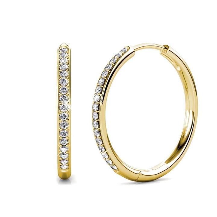 Elegant white gold earrings with subtle cubic zirconia details