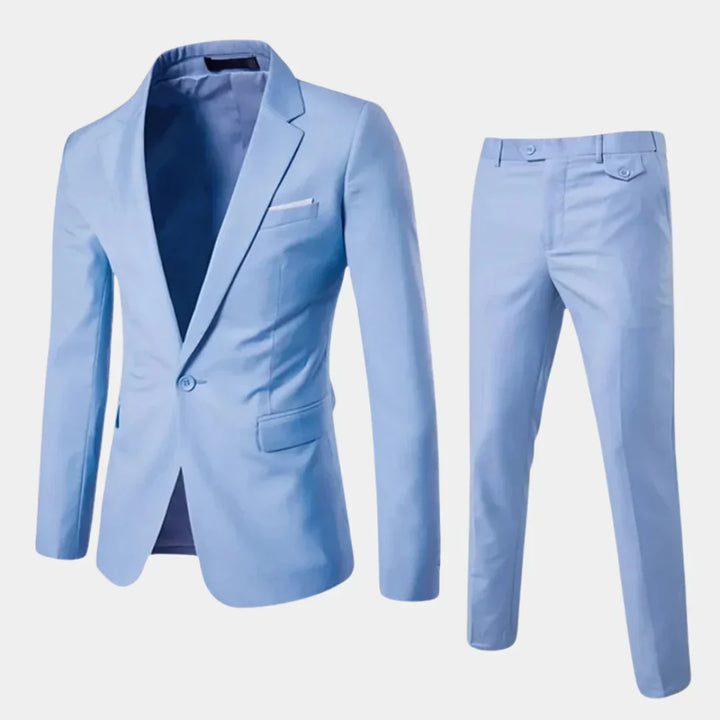 Elegant Men's Suit with Blazer and Trousers