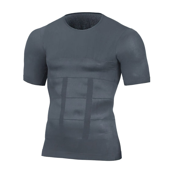 Men's compression fitness T-shirt – breathable, stretchy, body-shaping sports top