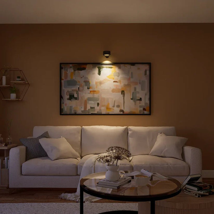 Cordless LED Wall Light with 360° Rotating Head, Touch Dimmer, 3 Colors