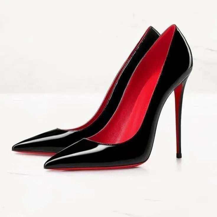 Women's Stiletto Heels – Pointed Toe & Patent Leather, Various Colors