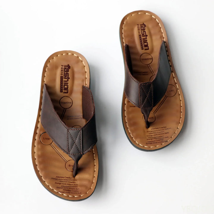 Men's Leather Summer Slippers