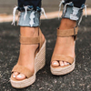 Women's Casual T Strap Wedge Sandals