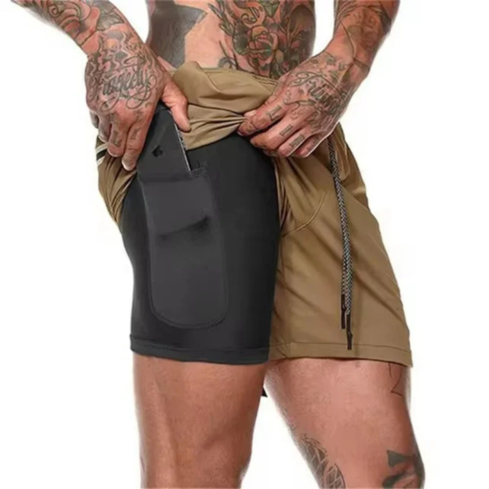 2-in-1 Men's Sport Shorts – Engineered for Performance and Comfort