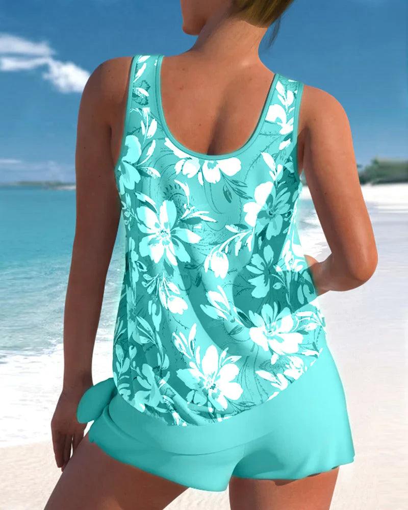Women’s Tankini Swimsuit Two Piece Set