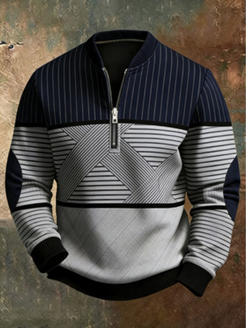 Stylish Men's Half-Zip Sweater