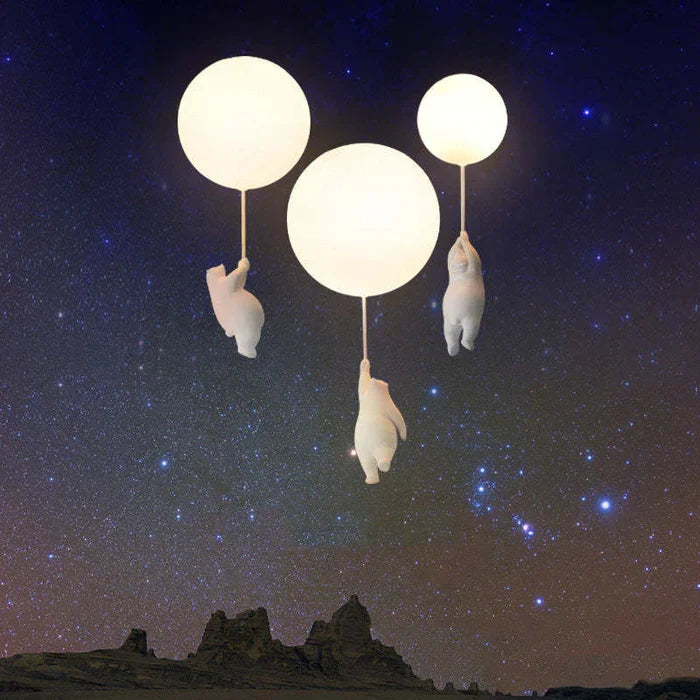 Children's Ceiling Light with Bear and Balloon - CloudBear