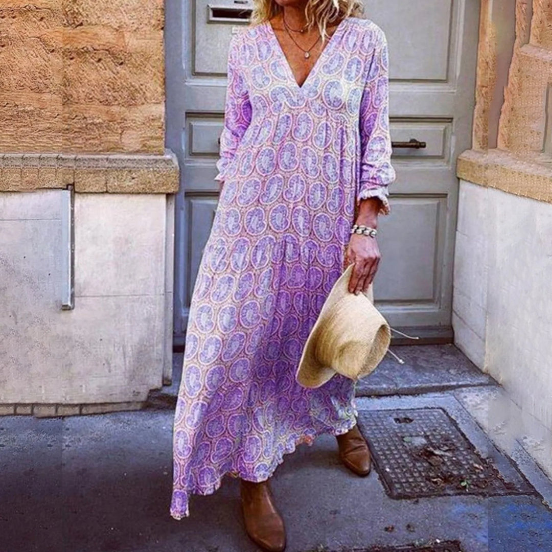 Bohowaves Geometric Maxi Dress — Where Bohemian Flair Meets Summer Elegance