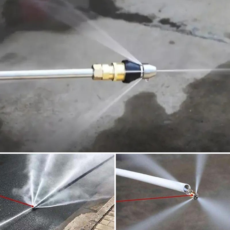 High-Pressure Sewer Cleaning Nozzle – Stainless Steel Spray for Quick Pipe Cleaning