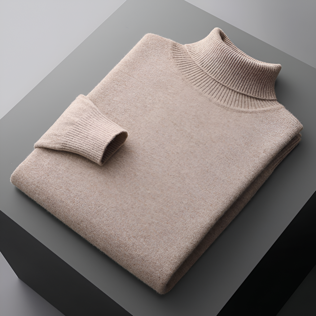 High-Quality Men’s Fine wool Turtleneck Sweater