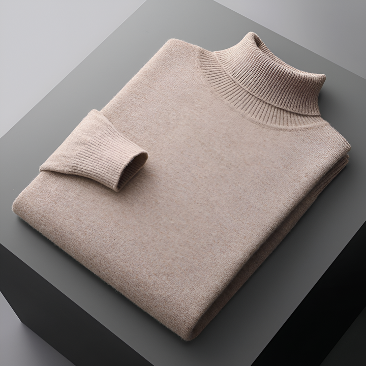 High-Quality Men’s Fine wool Turtleneck Sweater