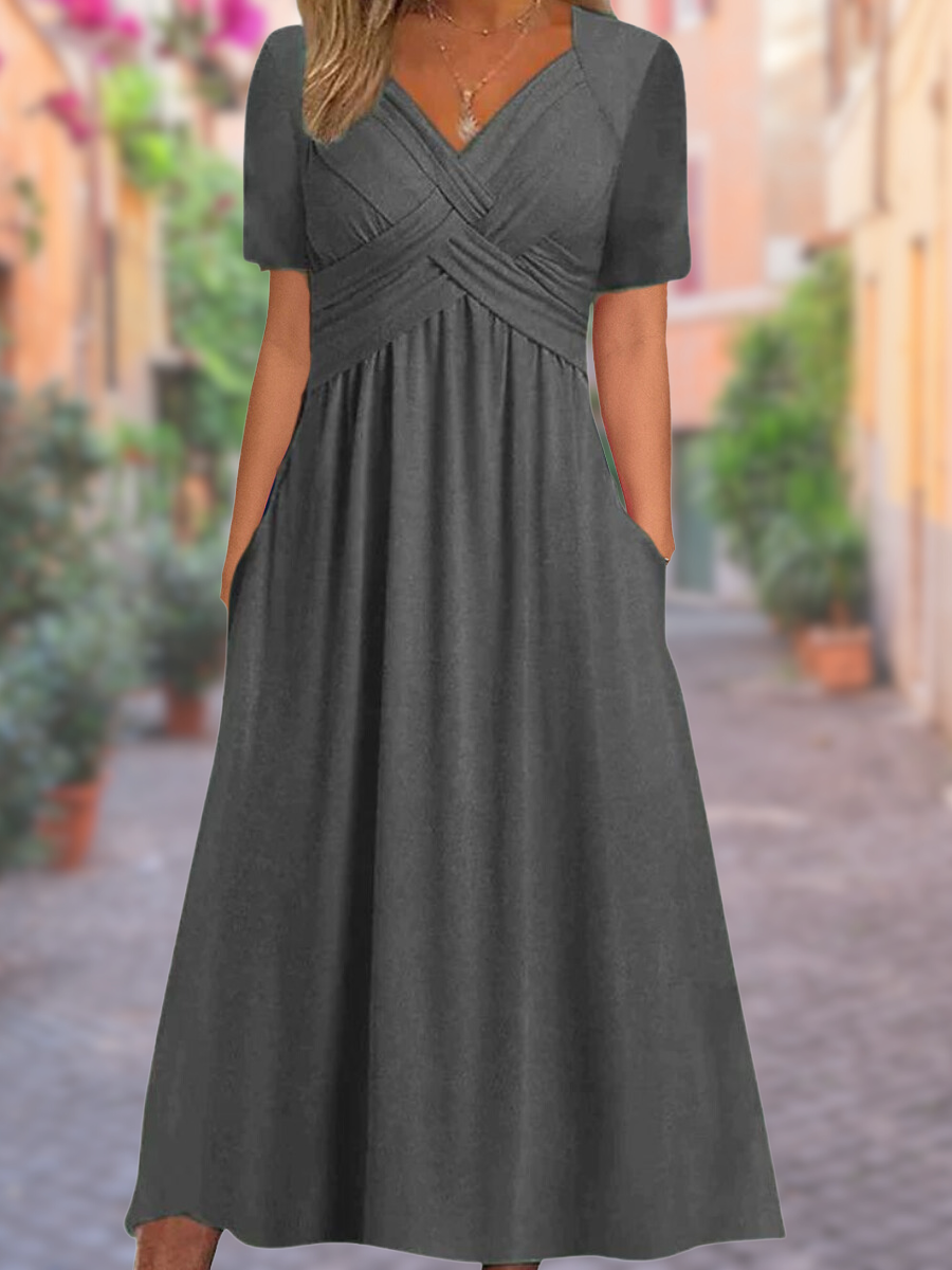 Stylish V-Neck Summer Dress