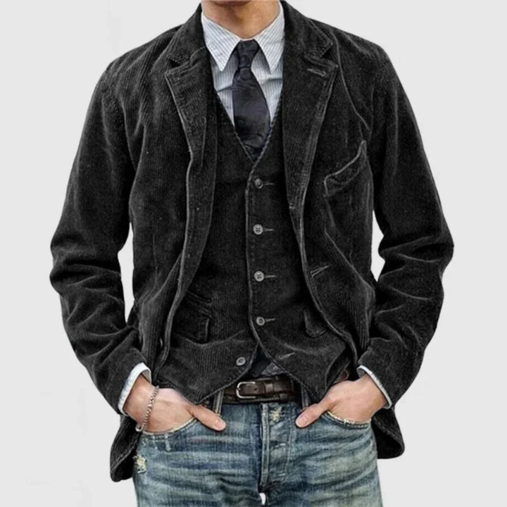 Stylish Vintage Blazer and Vest Set