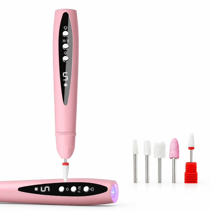 2-in-1 Nail Drill and UV Gel Lamp for Thick Nails, Salon Finish