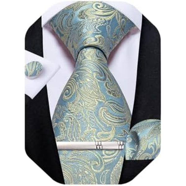 Men's paisley tie set – elegant accessories for weddings & events