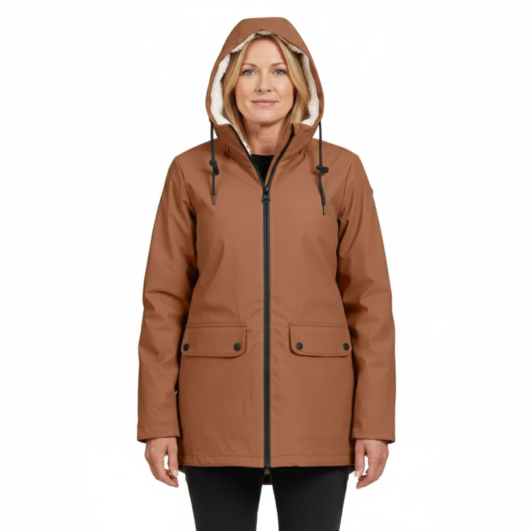 Women's Waterproof Jacket – Fleece-Lined – with Hood
