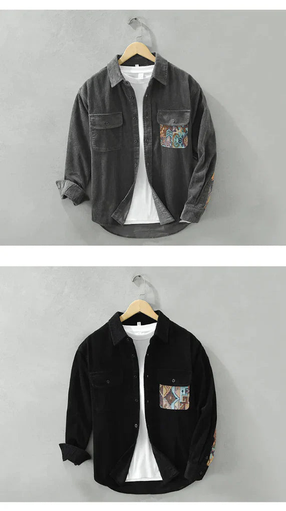 Men's Vintage Long Sleeved Shirt  Classic Style with Timeless Appeal