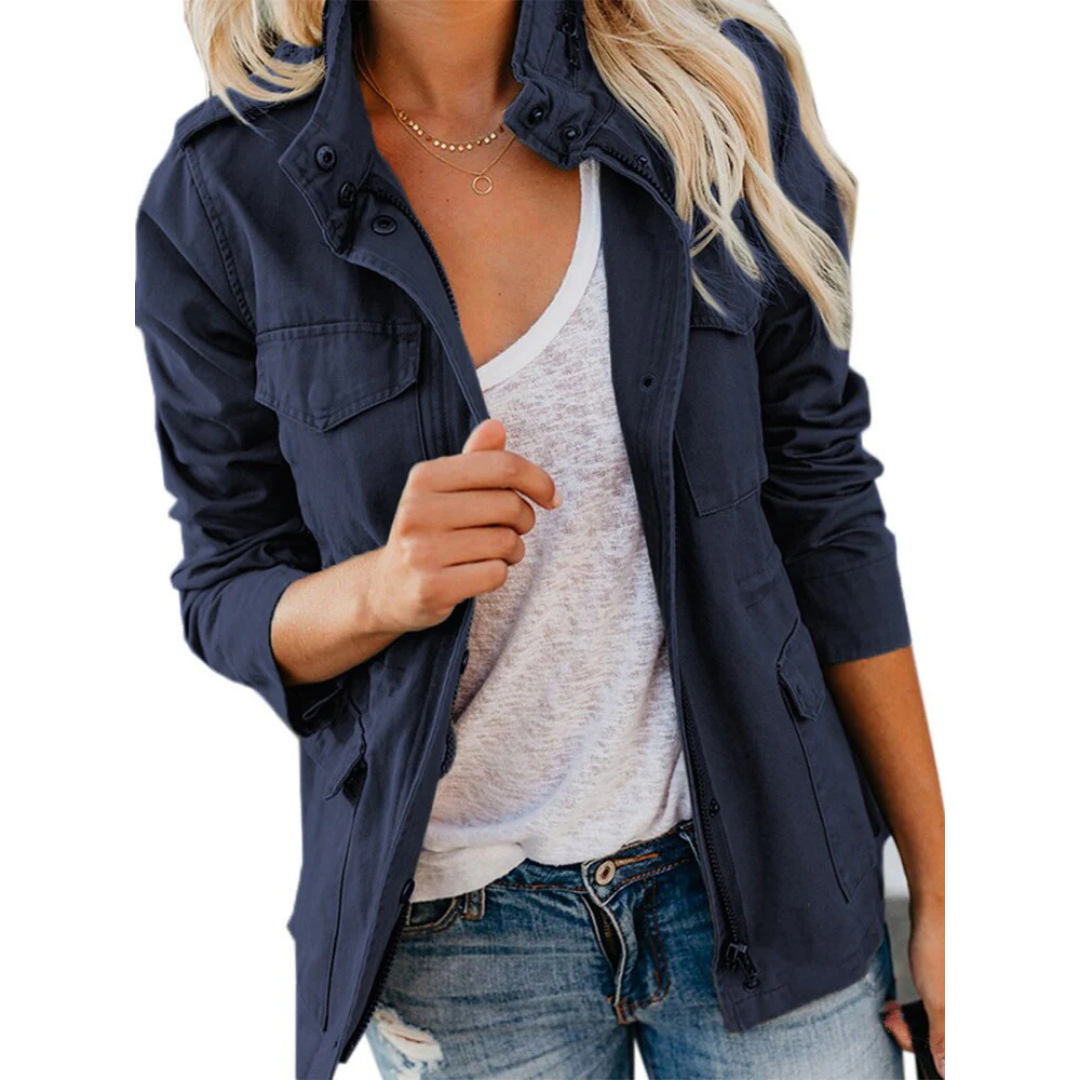 Stylish Women's Casual Zip-Up Jacket | Versatile Comfort