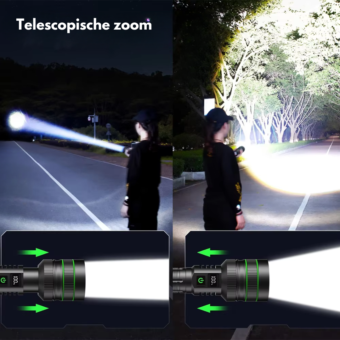 Extremely Bright and Zoomable LED Flashlight - PowerBeam