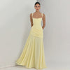 Women's Fashion Ruched Waist A-Line Long Dress