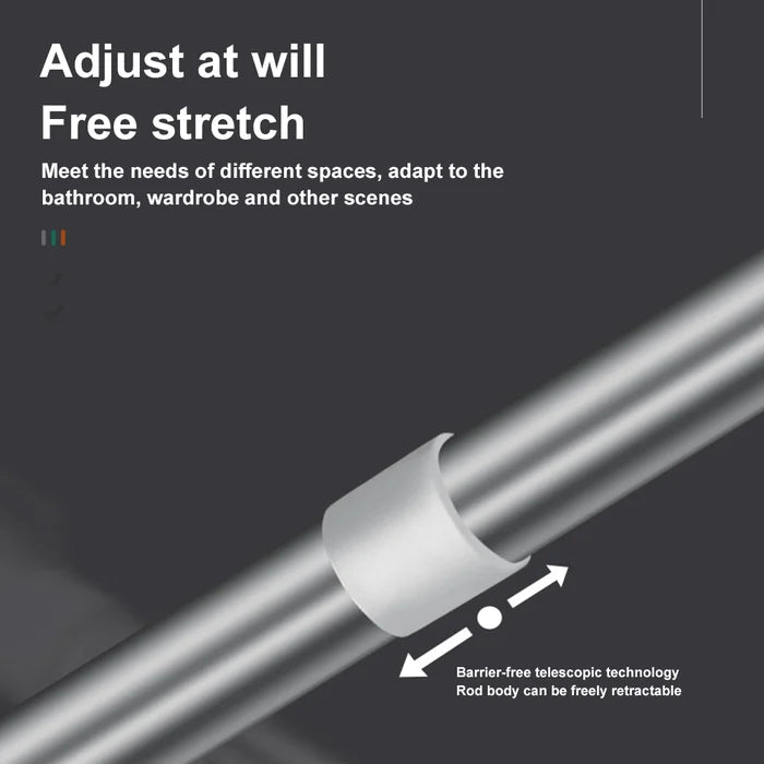 Adjustable Tension Rod Without Drilling for Curtains, Showers and Wardrobes