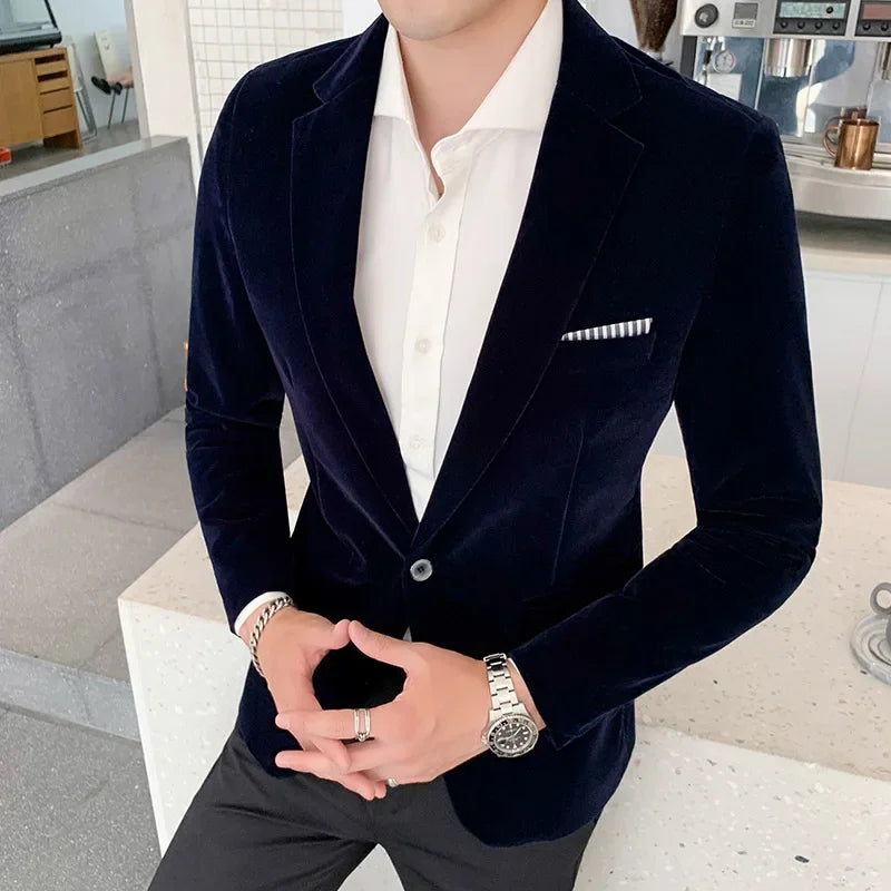 Luxury Velvet Blazer for Men
