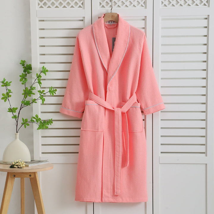 Lightweight Kimono Cotton Waffle Bathrobe