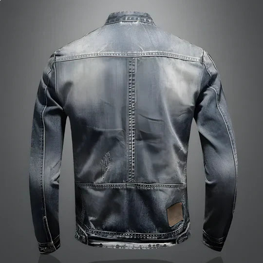 Retro Denim Jacket for Men Timeless Ruggedness Meets Everyday Comfort