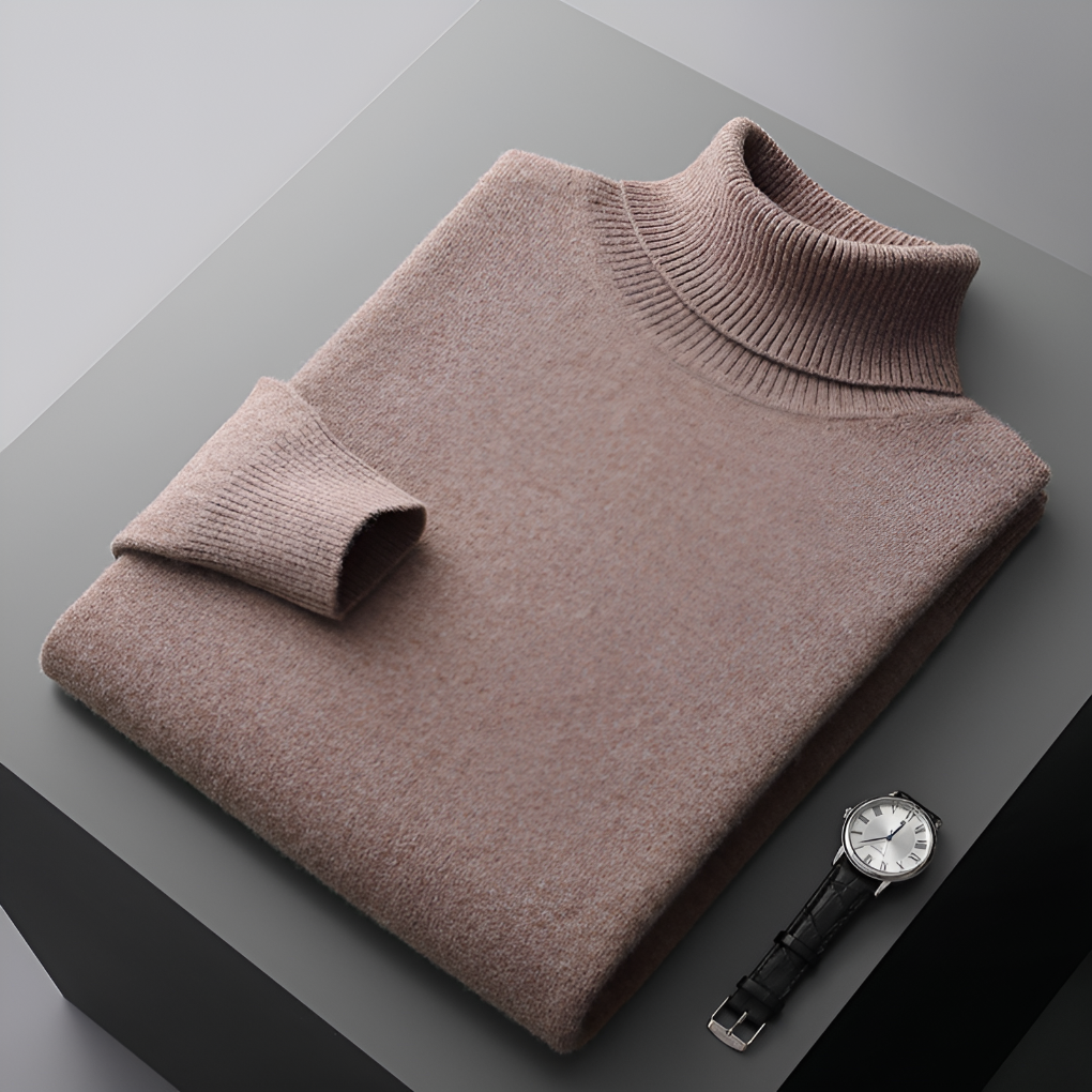 High-Quality Men’s Fine wool Turtleneck Sweater