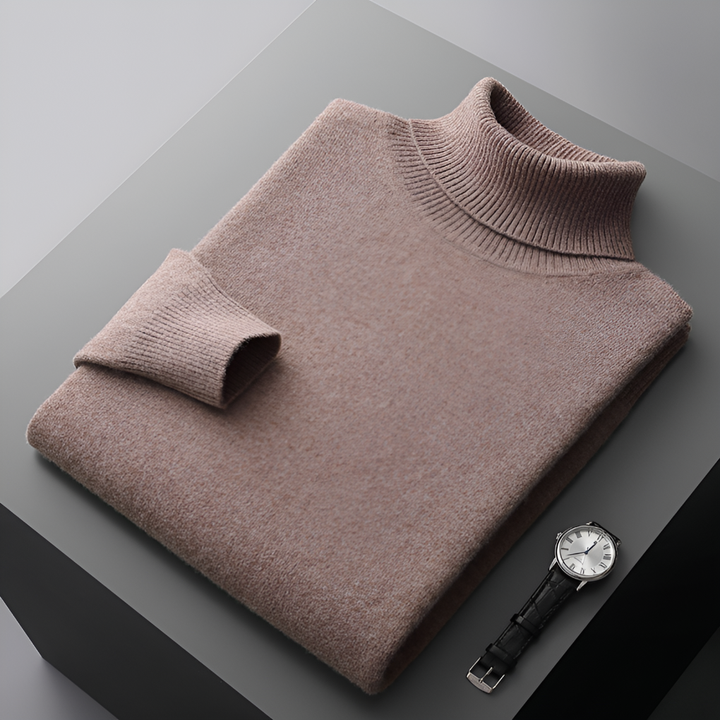 High-Quality Men’s Fine wool Turtleneck Sweater