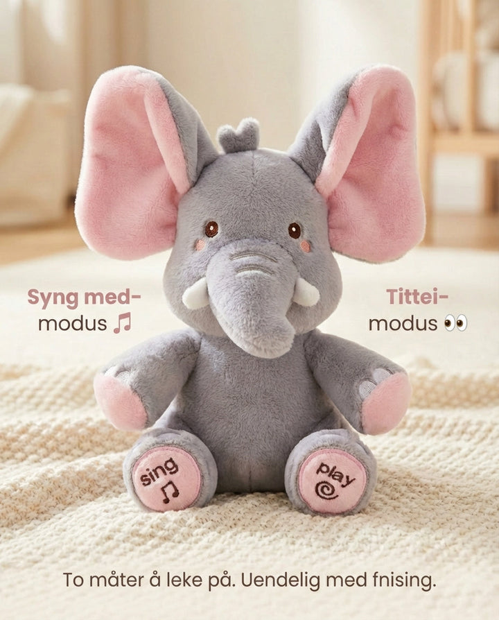 PeekaBuddy – The Giggling, Interactive Peekaboo Plush Elephant