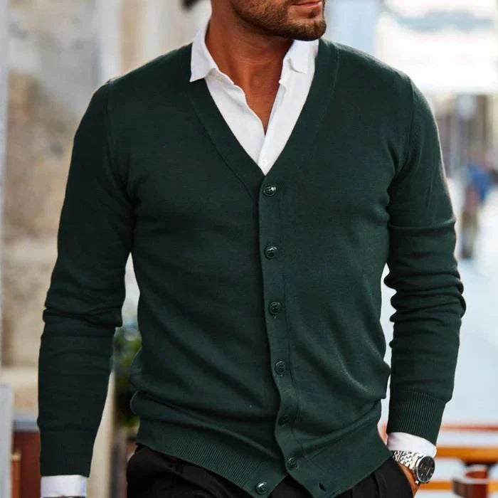 Knitted Cardigan Sweater for Men