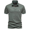 Luxe Cotton Polo with Deer Embroidery