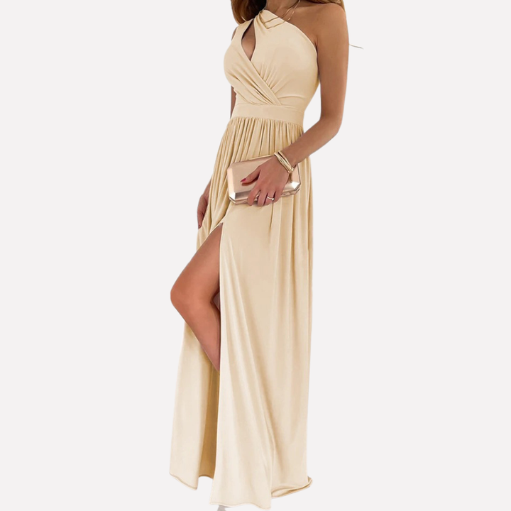 Women’s Elegant Halter Neck Dress – Chic & Stylish