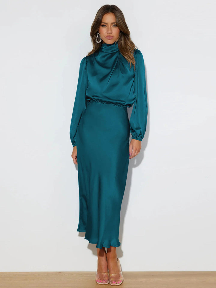 Elegant Satin Evening Dress for Women