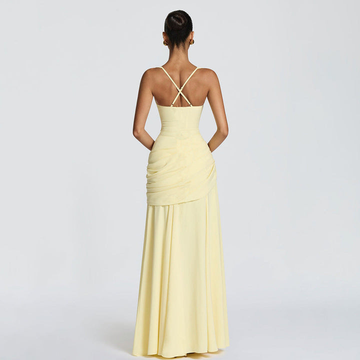Casual Long-Sleeve Slim-Fit Minimalist Slip Long Slim-Fit Solid Color Sheath Dress