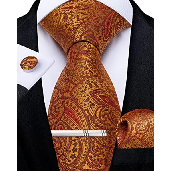 Men's paisley tie set – elegant accessories for weddings & events