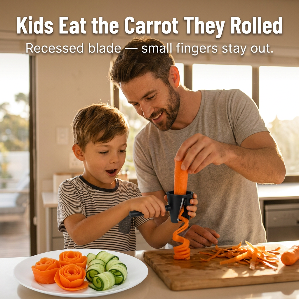 Rose Shaper for Vegetables – Stainless Steel Carrot Peeler & Garnishing Knife