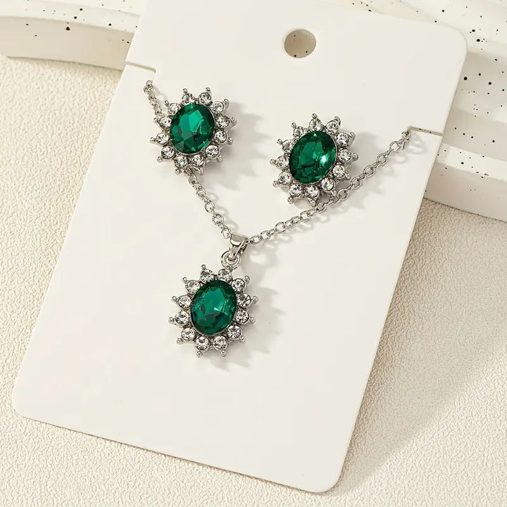 Elegant White Gold Jewelry Set with Refined Details