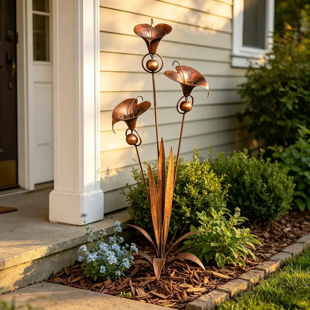 Copper Bloom Garden Stakes